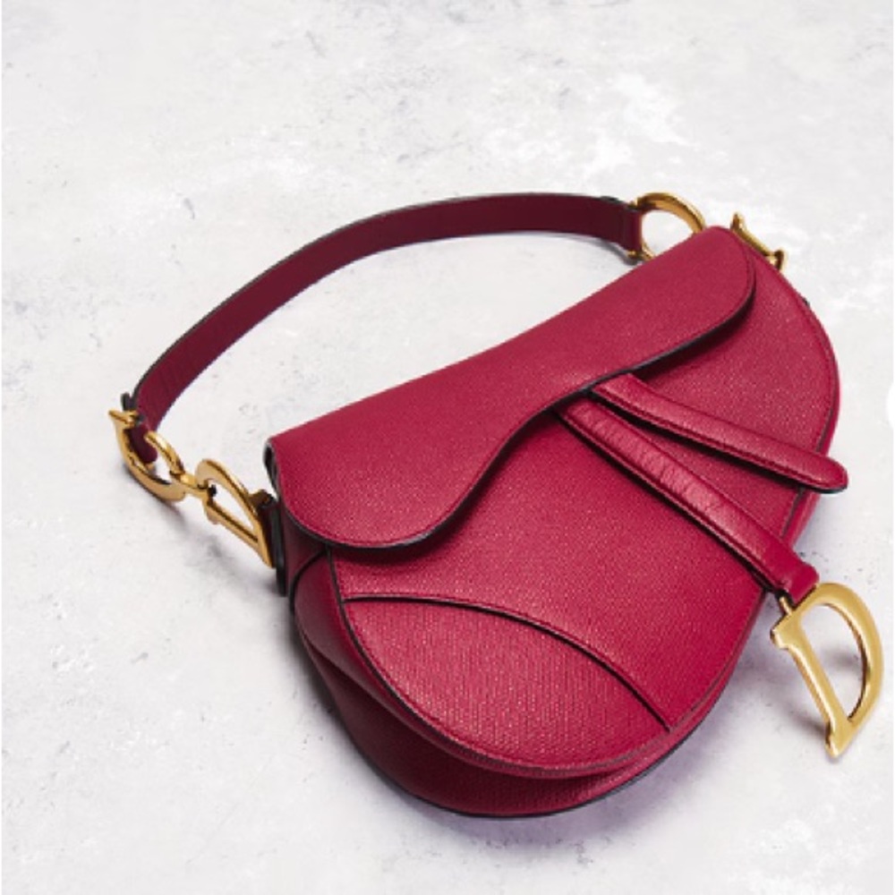 Dior Deep Red Saddle Bag